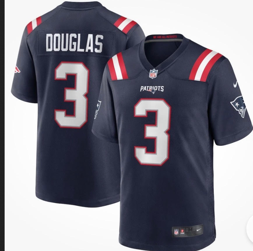 Men New England Patriots #3 Douglas blue Nike NFL 2026 jersey 100401